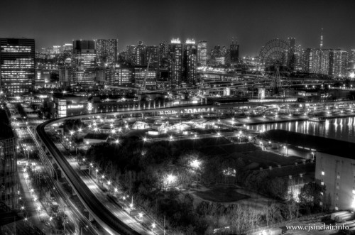 Odaiba HDR in B/W